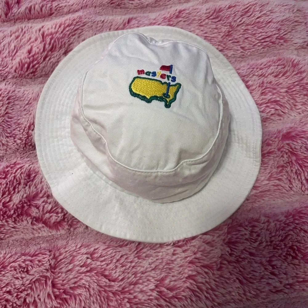 American Needle MASTERS Bucket Hat Child Baby White Cotton Embroidered Logo Golf